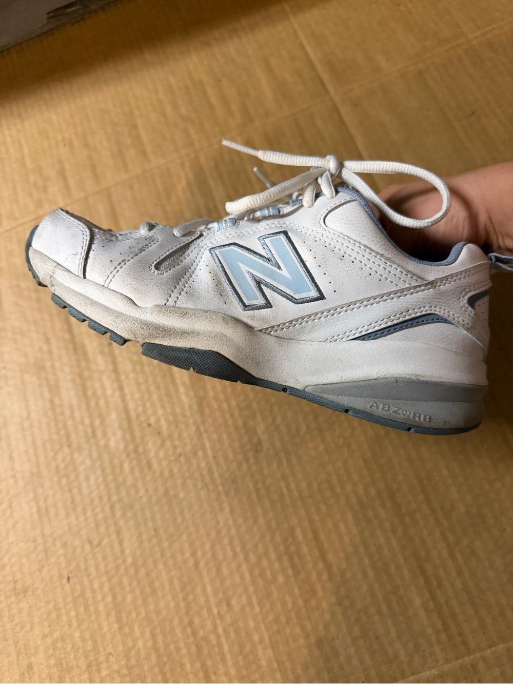 New Balance WX608v5 White and Light Blue Women's Sneaker